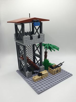 Torre militar con palmera compatible Lego