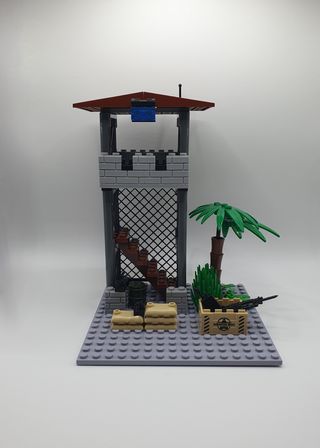 Torre militar con palmera compatible Lego