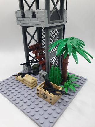 Torre militar con palmera compatible Lego