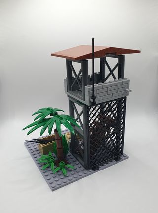 Torre militar con palmera compatible Lego