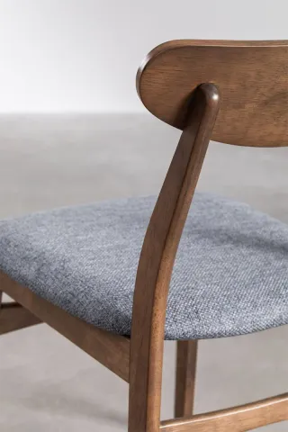 Pack 2 Sillas Comedor Tela y Madera