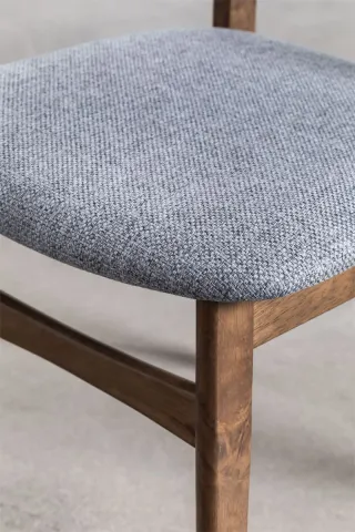 Pack 2 Sillas Comedor Tela y Madera