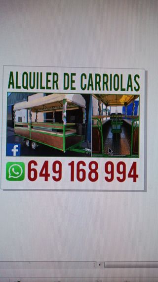 Carriola/Remolque para Romería y Rocío
