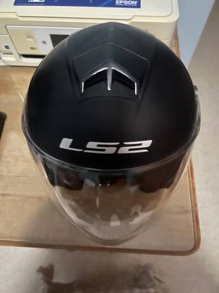 Casco Moto tipo jet LS2 Negro talla M