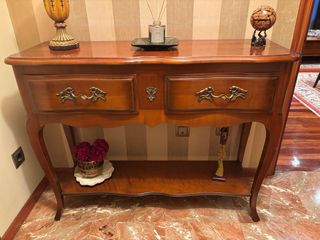 Mueble recibidor madera y metal