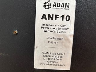 Monitores ADAM ANF-10 Pasivos Negros