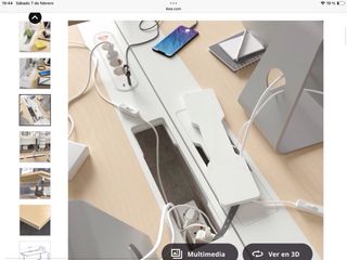 Mesa escritorio Abedul madera y metal,