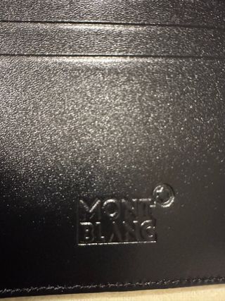 Tarjetero Montblanc Piel Negra Original