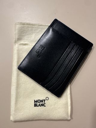 Tarjetero Montblanc Piel Negra Original