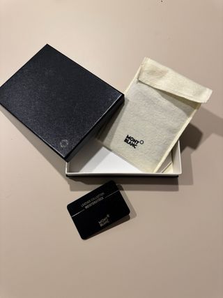 Tarjetero Montblanc Piel Negra Original