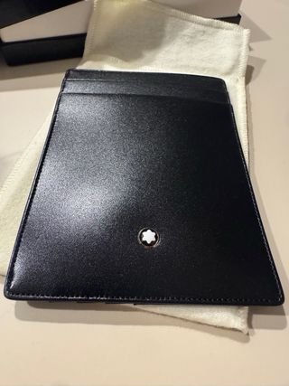 Tarjetero Montblanc Piel Negra Original