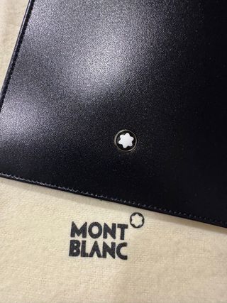 Tarjetero Montblanc Piel Negra Original