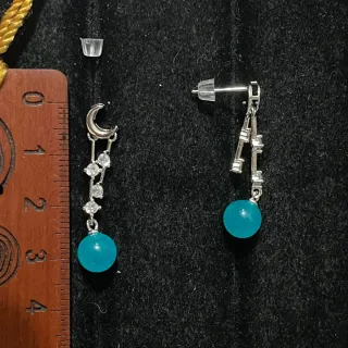 Pendientes de Circón lunar de amazonita natural