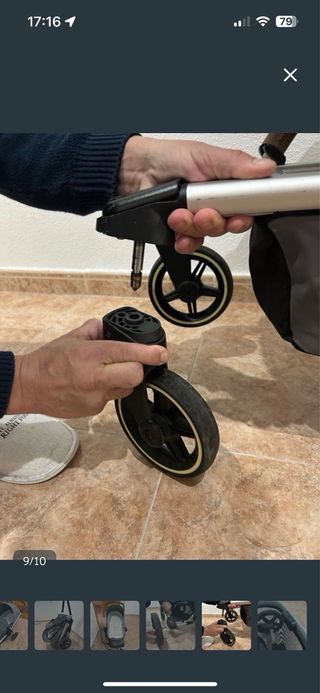 Carrito de bebé gris