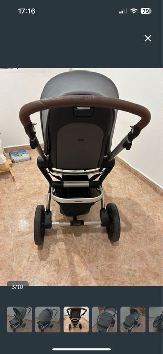 Carrito de bebé gris