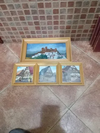 Cuadros de madera con paisaje