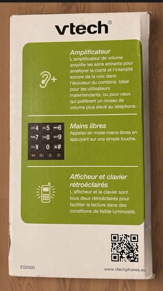 Teléfono Inalámbrico VTech ES2000 Negro