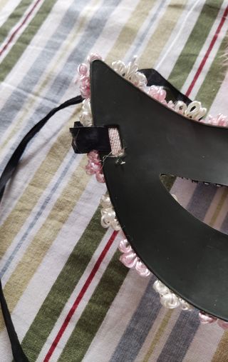 Máscara Veneciana Carnaval Rosa