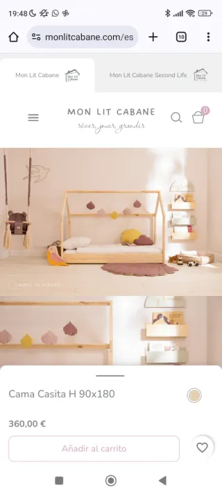 Cama Montessori Casita Madera