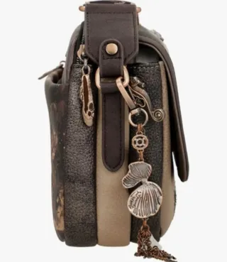 Bolso bandolera Anekke beige y marrón