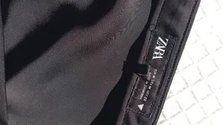 Falda Zara Raso Negro Talla L