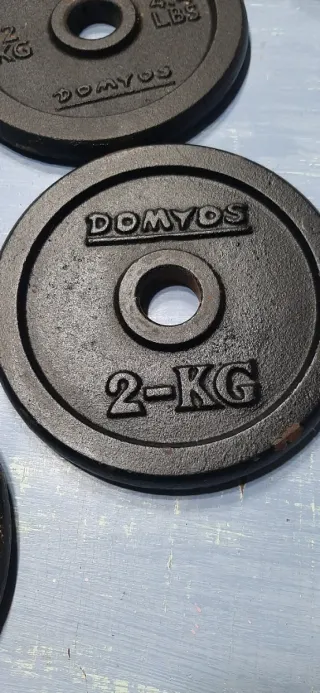 Juego de pesas y barras