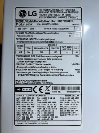 Nevera LG Blanca combi