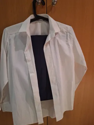 Traje Comunión Niño Blanco,Dorado y Azul 10 años.