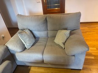 Conjunto Sofá 3+2 plazas Tela Gris verdoso