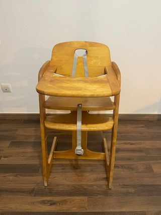 Trona de madera maciza para bebé