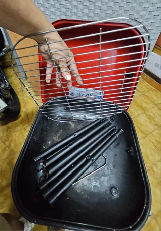 Barbacoa Portátil Cokor Roja Desmontable