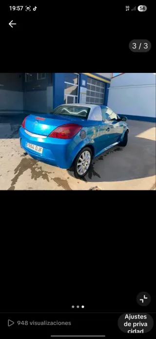 Opel Tigra Descapotable Azul