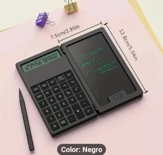 Calculadora LCD 12 dígitos Negra