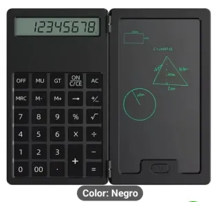 Calculadora LCD 12 dígitos Negra