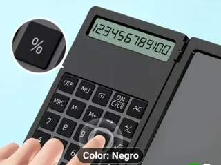 Calculadora LCD 12 dígitos Negra