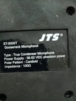 Microfono JTS Modello ST 5000T Qt. 2 Non Testati