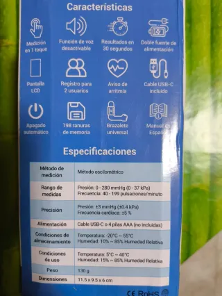 MAXTER Tensiómetro de Brazo Digital