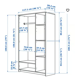 Armario 3 puertas Brimnes Ikea Blanco