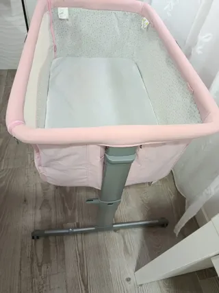 Minicuna bebé Chicco rosa