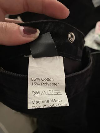 Vaqueros negros anchos Talla L