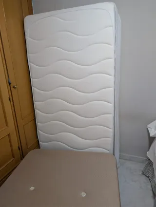 Colchón Flex 105 + Base Tapizada