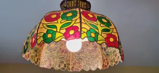 Lámpara Tiffany Cristal y Metal