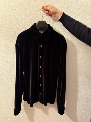 Camiseta Terciopelo Negra Vintage Talla M