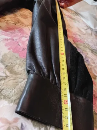 Abrigo de piel mujer negro