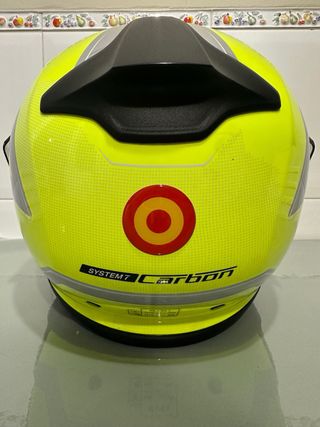 Casco BMW SYSTEM 7 Carbon Negro/Amarillo Fluor