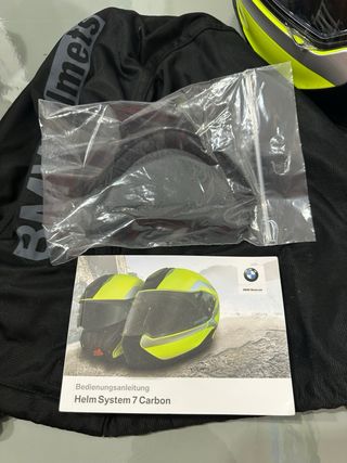 Casco BMW SYSTEM 7 Carbon Negro/Amarillo Fluor