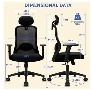 Silla Ergonómica Escritorio Negra