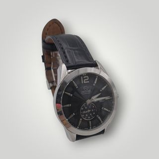 RELOJ PULSERA DE HOMBRE JAGUAR J663 CORREA CUERO ESFERA NEGRA