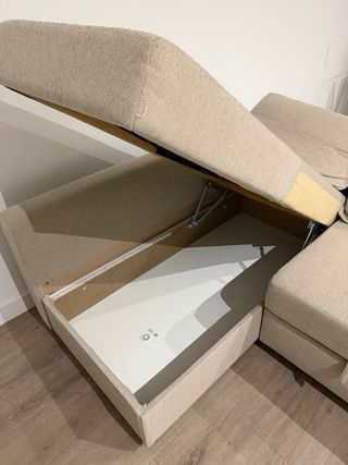 Sofá cama esquinero con arcón