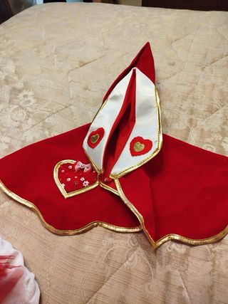 Vestito Carnevale Bambina Rosso Bianco